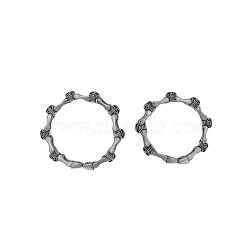 Stainless Steel Skull Link Chain Bracelet for Men, Stainless Steel Color, 10-1/4 inch(26cm)(WG46316-01)