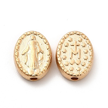 Alloy Beads, Oval with Lady of Graces, Light Gold, 11.5x9x3mm, Hole: 1.6mm