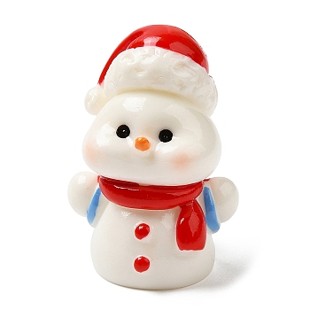 Christmas Theme Resin Display Decorations, for Car or Home Office Desktop Ornaments, Snowman, 25x24x34mm