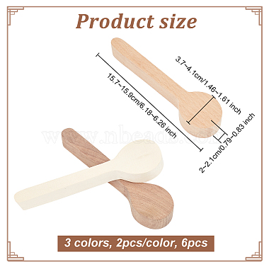 6Pcs 3 Colors Wood Spoon Carving Mold(WOOD-OC0003-48)-2