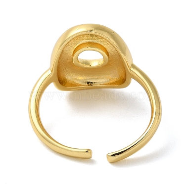 Initials Brass Open Cuff Ring for Women(RJEW-N046-02O-G)-3