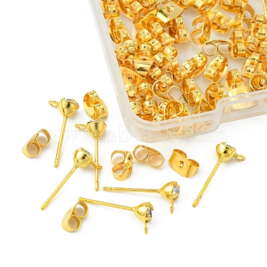 30Pcs Brass Stud Earring Findings(KK-FS0001-13)-3