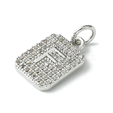 Rack Plating Brass Micro Pave Clear Cubic Zirconia Charms(KK-G501-01F-P)-2