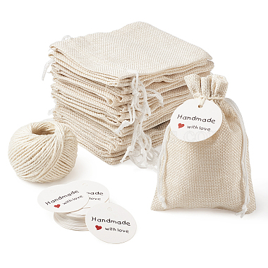 Burlap Packing Pouches Drawstring Bags(ABAG-TA0001-14)-2