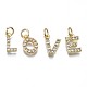 Brass Micro Pave Clear Cubic Zirconia Charms(KK-N241-001-NR)-3