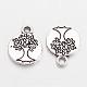 Tibetan Style Alloy Flat Round with Tree Charms(TIBEP-Q043-313-RS)-2