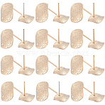 40Pcs Brass Stud Earrings Findings, Golden, 12x12mm, Hole: 1.2mm, 40pcs/set(KK-SC0006-87G)