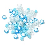 200Pcs 5 Styles Transparent Acrylic Beads, Bead in Bead, Mixed Shapes, Deep Sky Blue, 7~15.5x8~16x4~9.5mm, hole: 1.8~3mm(TACR-FS0001-54E)