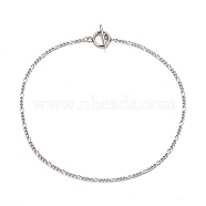 304 Stainless Steel Chain Necklaces, Stainless Steel Color, 15.15 inch (38.5cm)(NJEW-A002-08P)