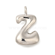 Rack Plating Brass Pendants, Cadmium Free & Lead Free, Letter A~Z Charms, Letter Z, 23x13.5x5mm, Hole: 3.5mm(KK-I722-01P-Z)