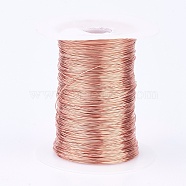Eco-Friendly Round Copper Wire, Copper Beading Wire for Jewelry Making, Long-Lasting Plated, Raw(Unplated), 24 Gauge, 0.5mm, about 1082.68 Feet(330m)/500g(CWIR-K001-01-0.5mm-RG)