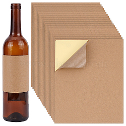 Custom kraft paper Adhesive Stickers, for Wine Bottle Lable Decorations, Rectangle, Saddle Brown, 266x211x0.1mm, Sticker: 124x99mm, 4pcs/sheet(STIC-WH0304-005C)