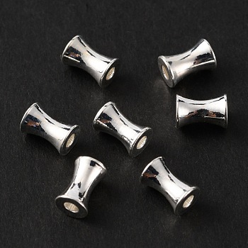 Brass Beads, Bamboo Stick, Silver, 6x4mm, Hole: 1.6mm