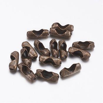 Iron Ball Chain Connectors, Antique Bronze, 9x3x3mm, Fit for 2.4mm ball chain