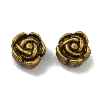 Tibetan Style Alloy Beads, Lead Free & Cadmium Free, Flower, Antique Bronze, 6.5x7x4mm, Hole: 1.2mm, about 1666pcs/1000g