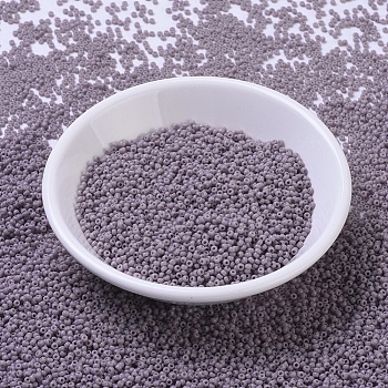 MIYUKI Round Rocailles Beads, Japanese Seed Beads, 11/0, (RR410) Opaque Mauve, 2x1.3mm, Hole: 0.8mm, about 50000pcs/pound