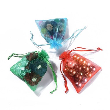 Mixed Color Organza Gift Bags(X-OP001M)-3