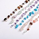 Chaînes de perles de copeaux de pierres précieuses faites à la main pour la fabrication de bracelets de colliers(AJEW-JB00043)-1