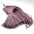 7 Inner Cores Polyester & Spandex Cord Ropes, with Patterns, for Rope Bracelets & Shoe Lace Cord Making, Dodger Blue, 4mm, about 109.36 yards(100m)/bundle, 420~500g/bundle(RCP-R006-047)