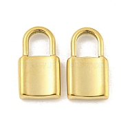 304 Stainless Steel Pendants, Padlock Charm, Real 14K Gold Plated, 16x8x2.5mm, Hole: 4.5x4.5mm(STAS-P356-17B-G)