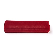 Velvet Necklace Boxes, Jewelry Boxes, Rectangle, Red, 21.8x5x3cm(VBOX-L001-01A)