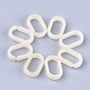 Acrylic Linking Rings, Quick Link Connectors, Imitation Gemstone Style, For Cable Chains Making, Oval, Wheat, 18.5x11.5x5mm, Inner Measure: 14x7mm, about 1130pcs/500g(OACR-T008-05L)