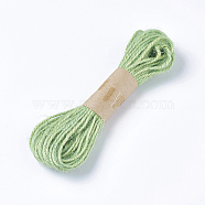 Jute Cord, Jute String, Jute Twine, for Jewelry Making, Lime, 1.5~2mm, about 10.93 yards(10m)/bundle(OCOR-WH0037-02I)