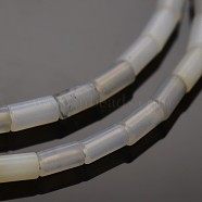 Column Natural Grey Agate Beads Strands, 4x2mm, Hole: 0.5mm, about 98pcs/strand, 15.7 inch(G-N0153-52)