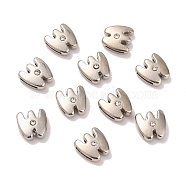 Letter Slider Beads for Watch Band Bracelet Making, Platinum Plated Alloy Crystal Rhinestone Slide Charms, Cadmium Free & Nickel Free & Lead Free, Letter.W, 11~13x9~11.5x4~5mm, Hole: 7.5~8x1mm(X-ALRI-O012-W-NR)