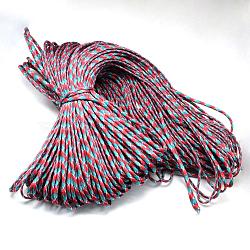 7 Inner Cores Polyester & Spandex Cord Ropes, with Patterns, for Rope Bracelets & Shoe Lace Cord Making, Dodger Blue, 4mm, about 109.36 yards(100m)/bundle, 420~500g/bundle(RCP-R006-047)