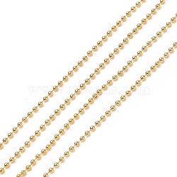 Brass Ball Chains, Long-Lasting Plated, Soldered, Cadmium Free & Lead Free, Golden, 1.5mm(CHC-XCP0001-34)