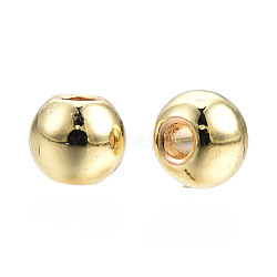 Alloy Beads, Cadmium Free & Nickel Free & Lead Free, Round, Light Gold, 5x4mm, Hole: 1.6mm(PALLOY-N155-139B-01)