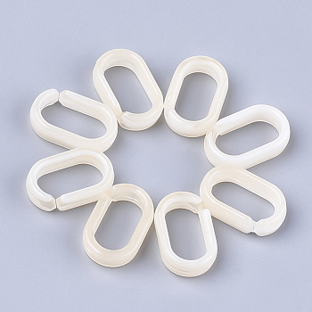 Acrylic Linking Rings, Quick Link Connectors, Imitation Gemstone Style, For Cable Chains Making, Oval, Wheat, 18.5x11.5x5mm, Inner Measure: 14x7mm, about 1130pcs/500g