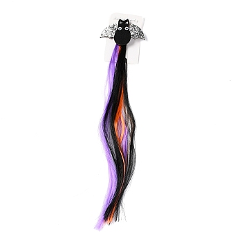 Halloween Headgear, Bat Decorative Wig Hairpin, Party Hair Decorations, Colorful, 415mm