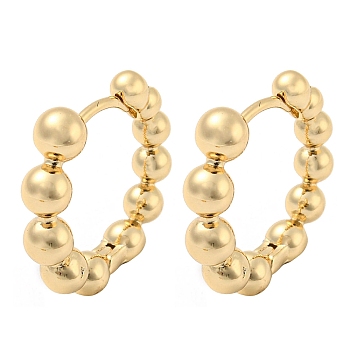 Brass Hoop Earrings for Women, Light Gold, 18x3.5mm