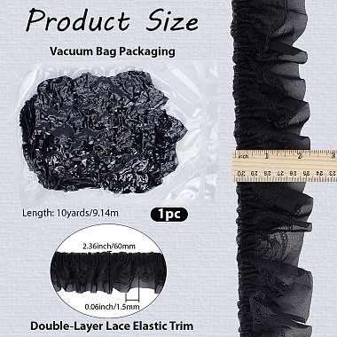 10 Yards Polyester Lace Ribbon(OCOR-GF0006-25E)-2