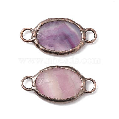 Natural Fluorite Connector Charms(G-I324-11R)-2