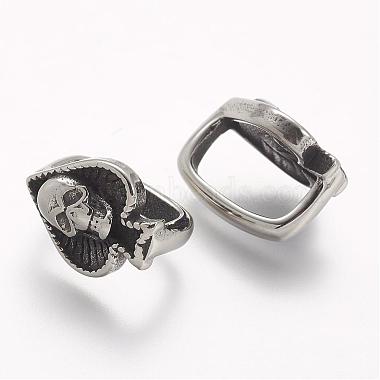 Antique Silver Skull Stainless Steel Charms