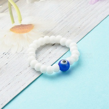 Handmade Glass Beads Stretch Rings(RJEW-JR00373)-2