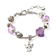 Heart Angel Clover Flowers European Bracelet for Teen Girl Women(BJEW-JB06849-05)-1