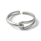 304 Stainless Steel Open Cuff Ring(RJEW-L110-043P)-2