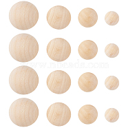 Wood Cabochons, Half Round, 14.5~29.5x8~15.5mm, 120pcs/set(WOOD-TA0001-23)