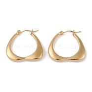 Ion Plating(IP) 201 Stainless Steel Hoop Earrings, with 304 Stainless Steel Pin, Golden, 25x4.5mm(EJEW-I309-33G)