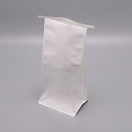 Kraft Paper Zip Lock Bags, Self Seal Bag, with Window, Rectangle, White, 28.7x12.9x0.06cm(CARB-WH0016-01)