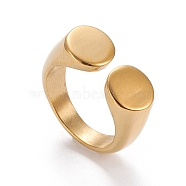 Ion Plating(IP) 304 Stainless Steel Cuff Rings, Open Rings, Golden, US Size 8(18.1mm)(RJEW-R133-005G-8)