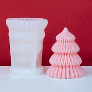 Christmas Tree DIY Silicone Scented Candle Mold, Origami Style, White, 91x72mm, Inner Diameter: 58mm(DIY-K064-01E)