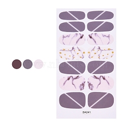 Colorful Flower Tartan Full Cover Glitter Nail Wraps Nail Polish Stickers, Self-Adhesive Nail Art Decals Strips, for Women Girls DIY Manicure Nail Art Decoration, Thistle, 25x15.5mm, 14pcs/sheet(MRMJ-S056-DA241)