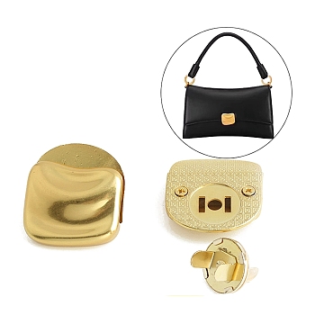 Round Alloy Snap Lock Buckles, Magnetic Clasp, Handbag Accessories, Golden, 3.7x3.4cm