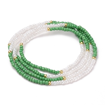 Summer Jewelry Waist Bead, Body Chain, Glass Seed Beaded Belly Chain, Bikini Jewelry for Woman Girl, Green, 32-1/4 inch(82cm)