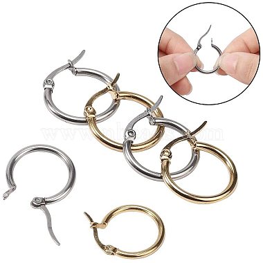 304 Stainless Steel Hoop Earrings(STAS-PH0019-03)-4